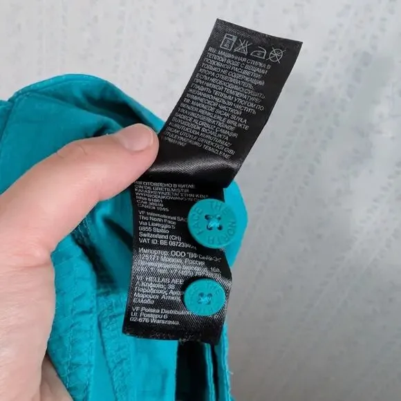 The North Face Shorts Women's Size 10 Cargo Blue Teal - Picture 5 of 9